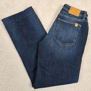 Women's Sterling & Stitch Dark Wash Denim Mid Boot Cut Jeans Size 25x32 MODIFIED